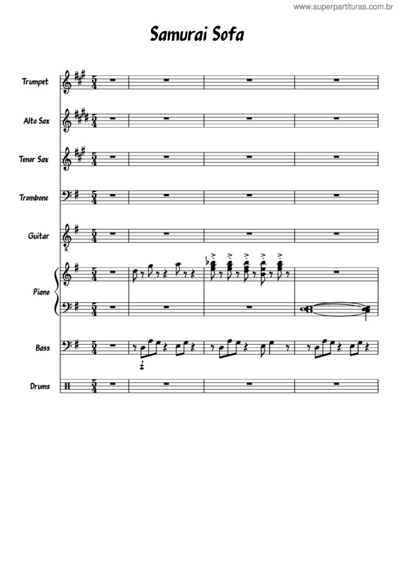 Partitura da música Samurai Sofa