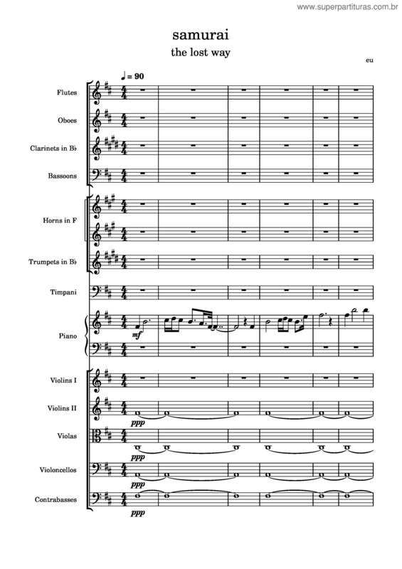Partitura da música Samurai v.9