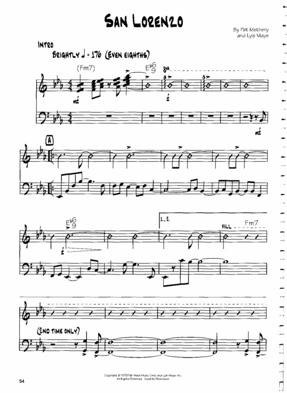 Partitura da música San Lorenzo v.2