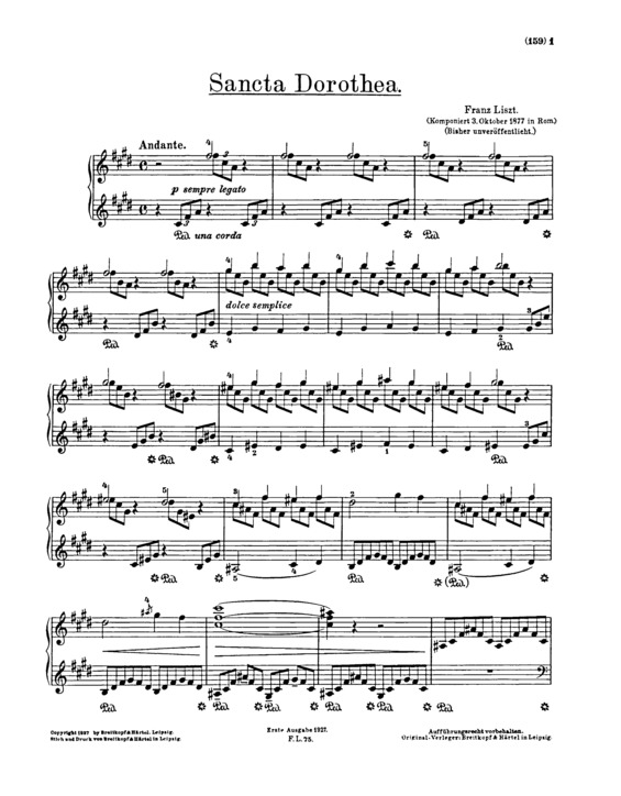 Partitura da música Sancta Dorothea S.187
