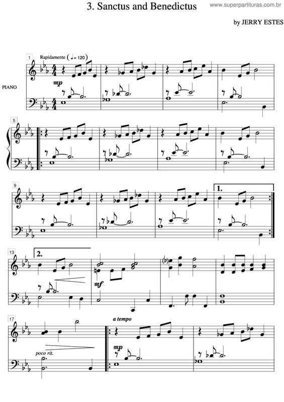 Partitura da música Sanctus And Benedictus v.2