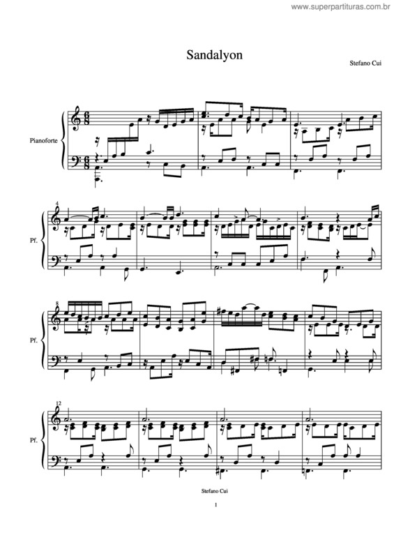 Partitura da música Sandalyon