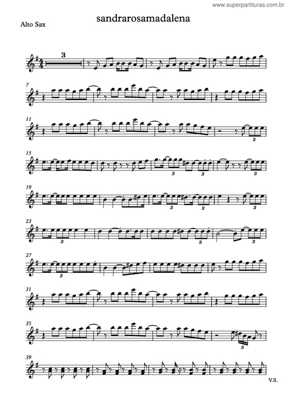 Partitura da música Sandrarosamadalena v.4