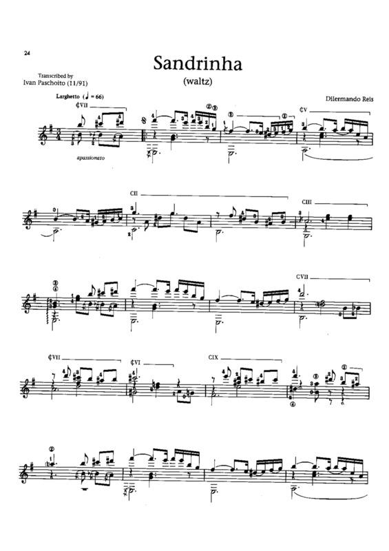 Partitura da música Sandrinha v.7