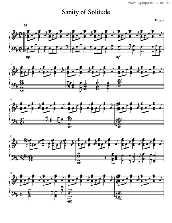 Partitura da música Sanity Of Solitude