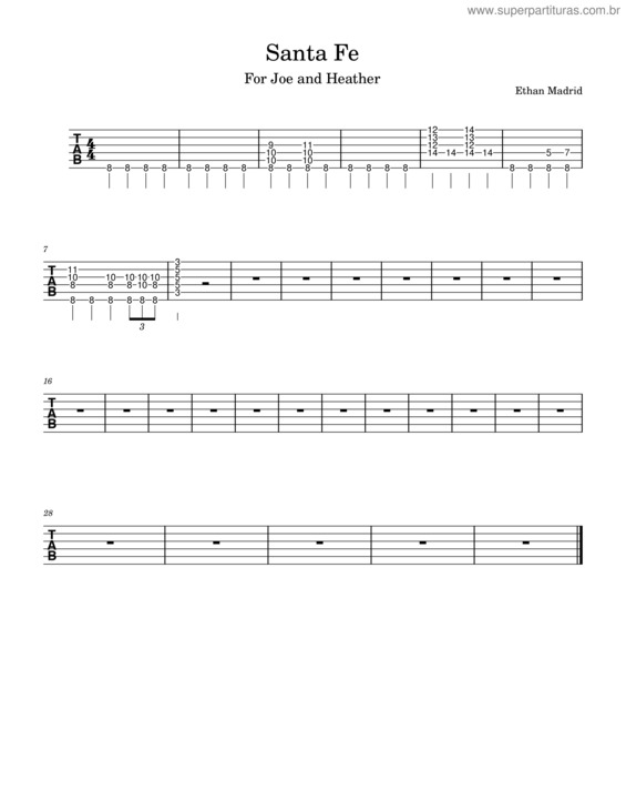 Partitura da música Santa Fe v.14
