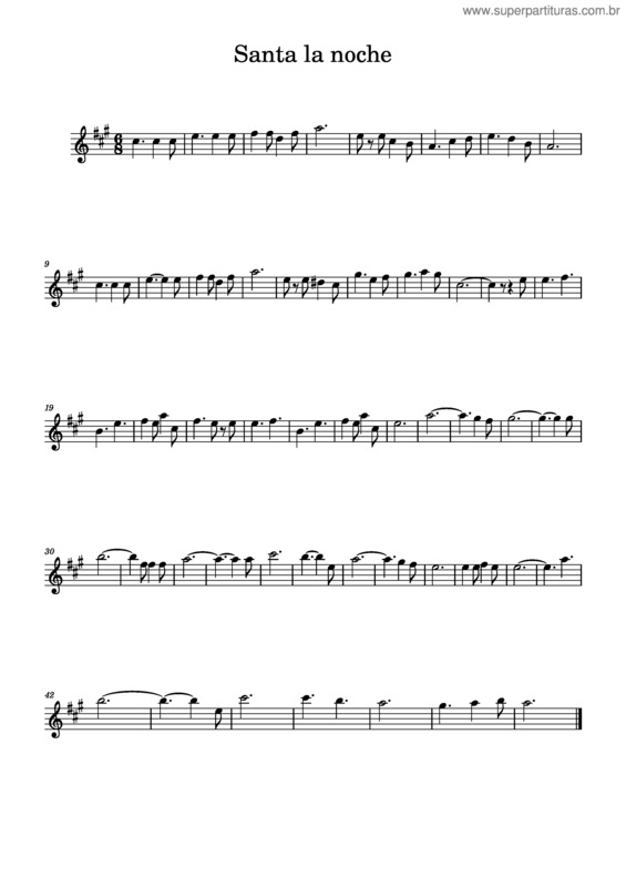 Partitura da música Santa La Noche – Yo Santa La Noche–