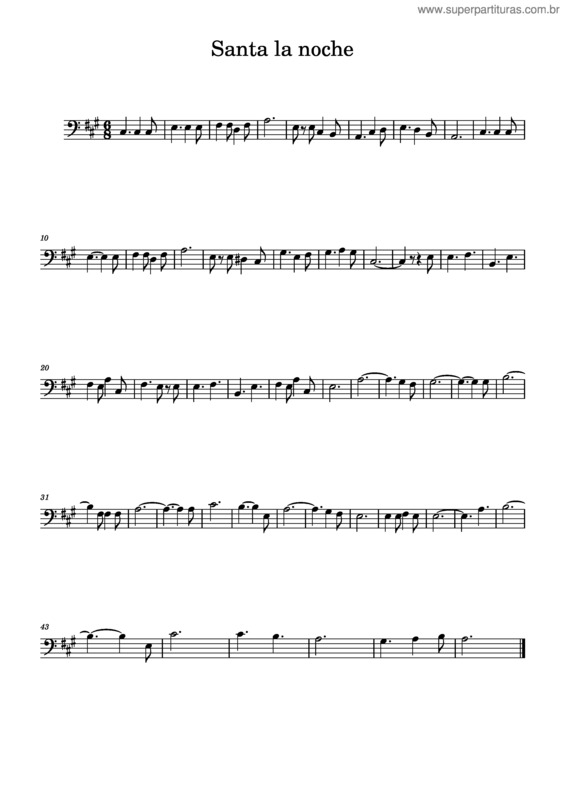 Partitura da música Santa La Noche v.2