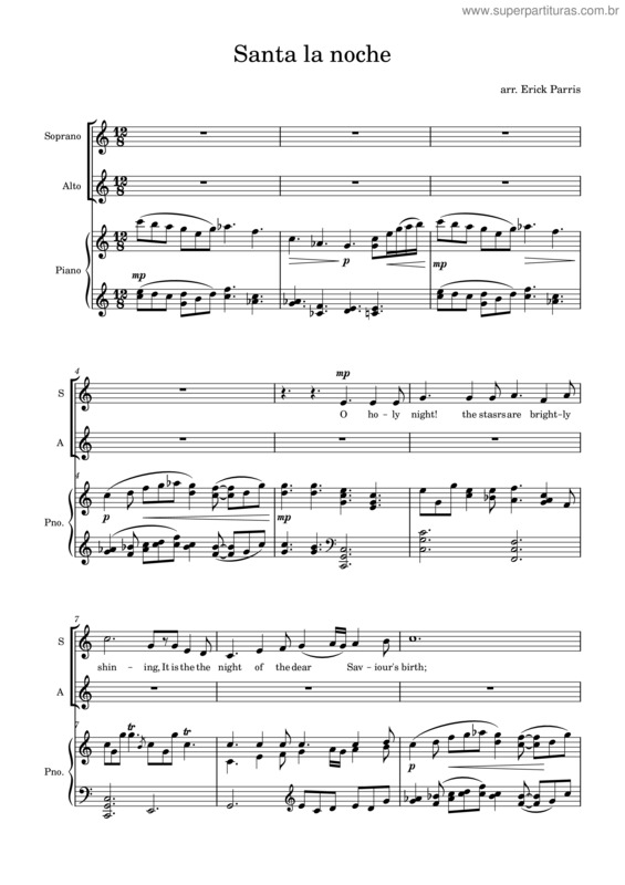 Partitura da música Santa La Noche v.4