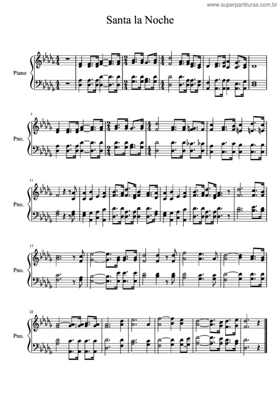 Partitura da música Santa La Noche