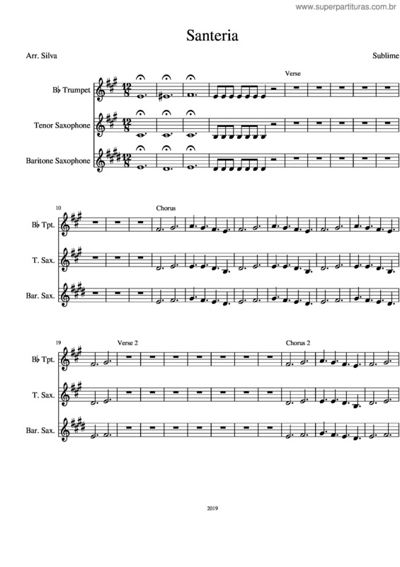 Partitura da música Santeria v.4