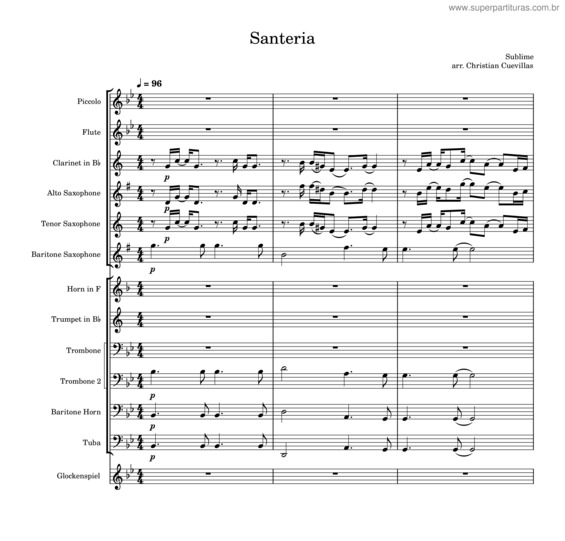 Partitura da música Santeria v.5