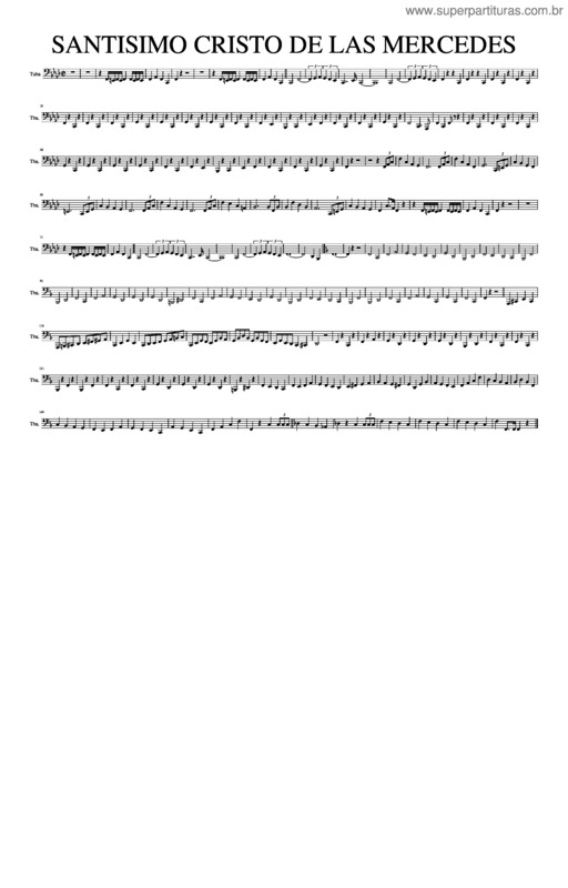 Partitura da música Santisimo Cristo De Las Mercedes