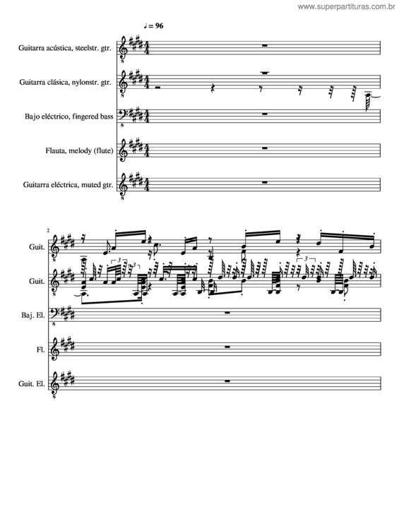 Partitura da música Santo – Gen Rosso & Verde – Musica