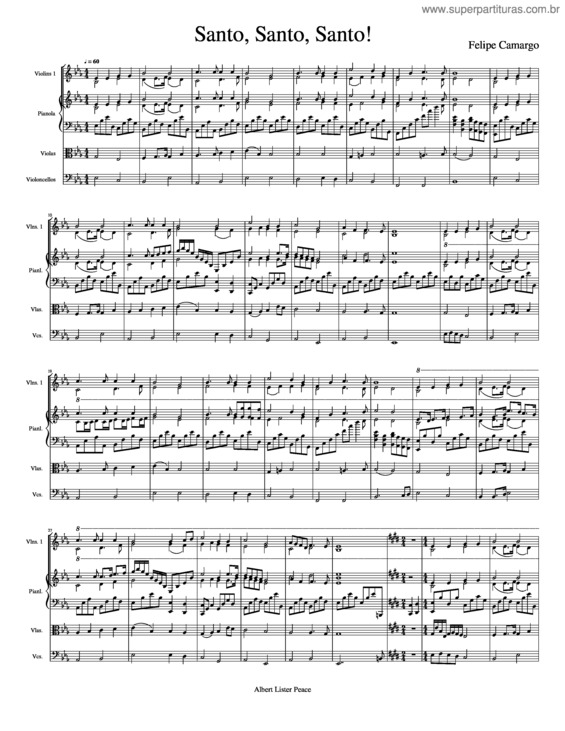 Partitura da música Santo, Santo, Santo! v.5