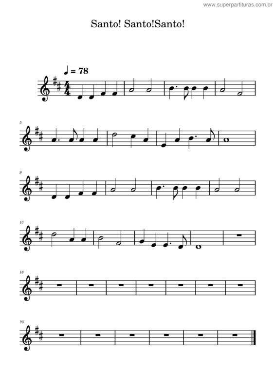 Partitura da música Santo! Santo! Santo! v.7