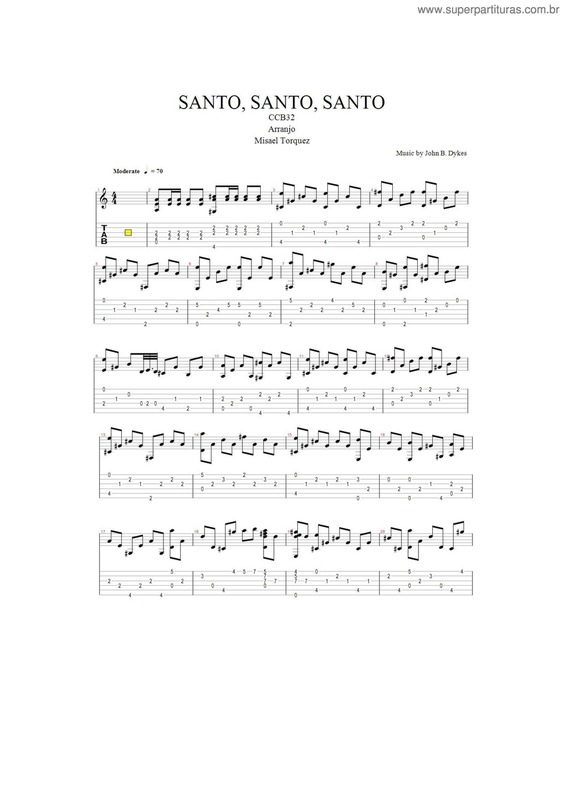 Partitura da música Santo, Santo, Santo