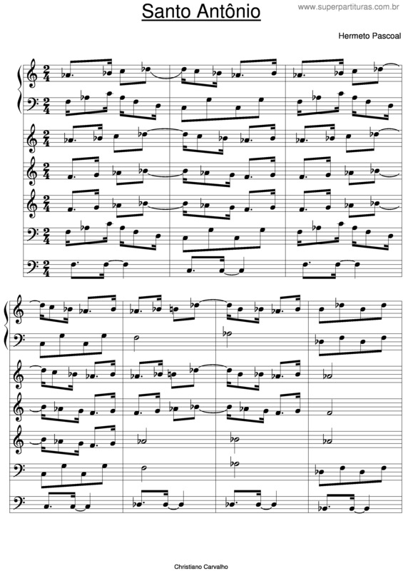 Partitura da música Santo Antônio v.3