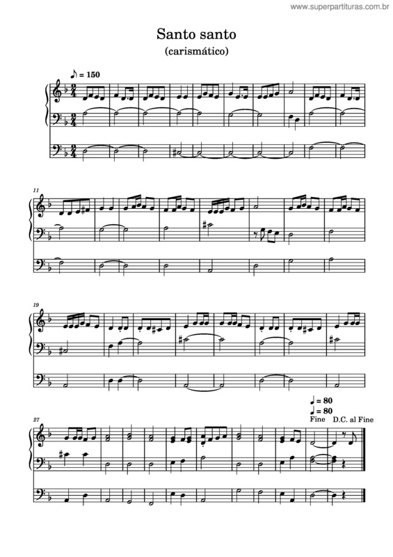Partitura da música Santo Cielo Y Tierra – Jesuschrist Santo Los Cielos Te Proclaman