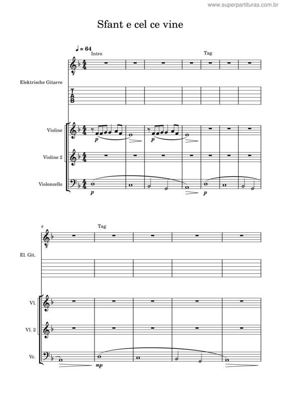 Partitura da música Santo Es El Que Vive – Montesanto