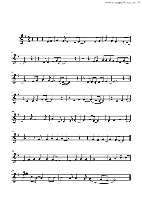 Partitura da música Santo Espírito  – Adrielle Lopes