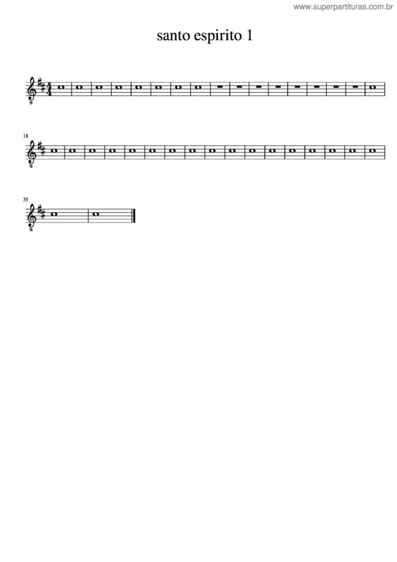 Partitura da música Santo Espirito 1