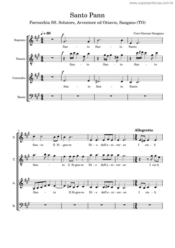 Partitura da música Santo Pann
