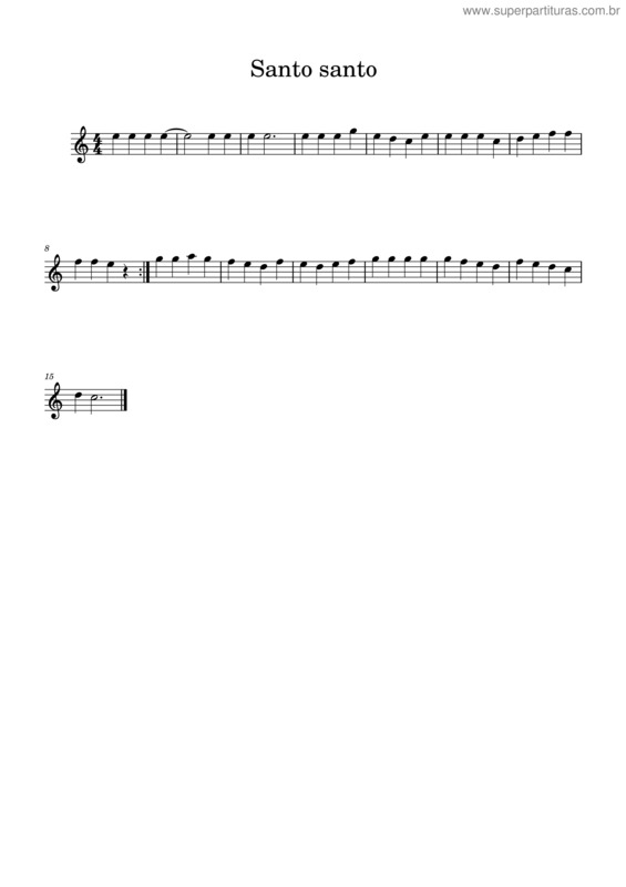 Partitura da música Santo Santo Es El Señor – Cantos Católicos Santo Santo Es El Señor