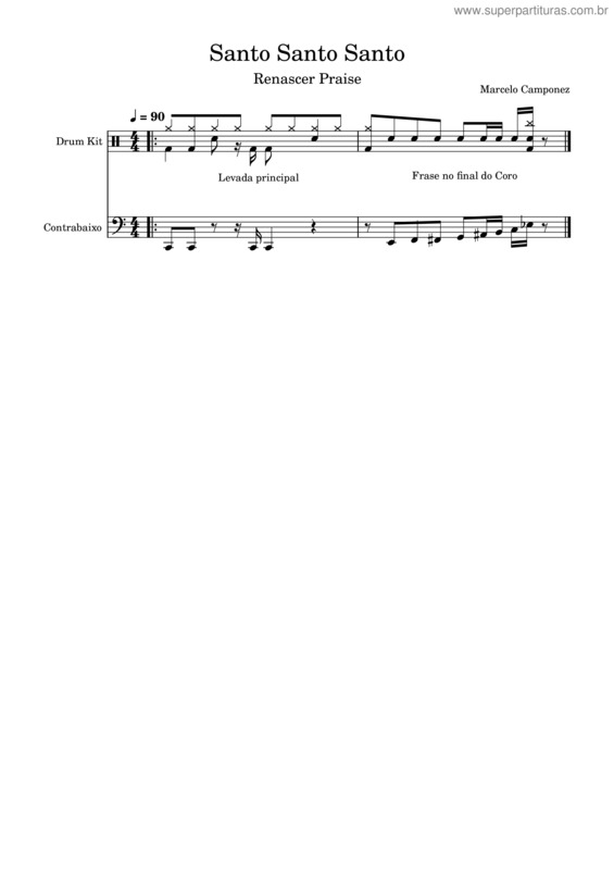 Partitura da música Santo Santo Santo – Alvin Slaughter