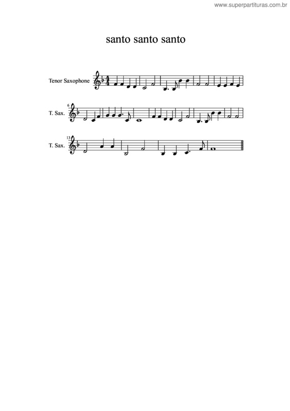 Partitura da música Santo Santo Santo v.4