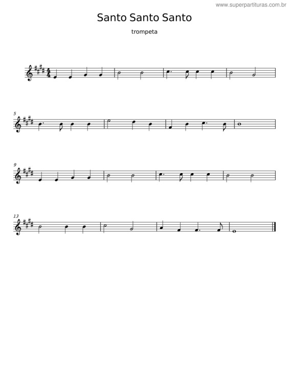 Partitura da música Santo Santo Santo v.9