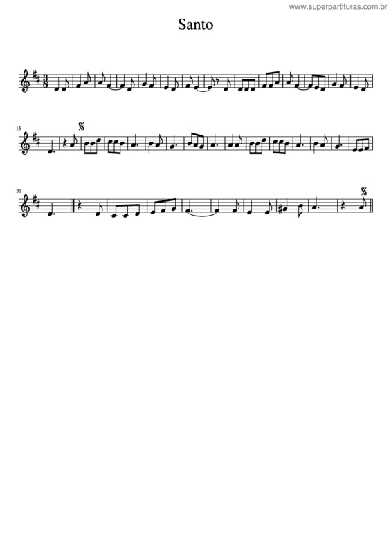 Partitura da música Santo v.104