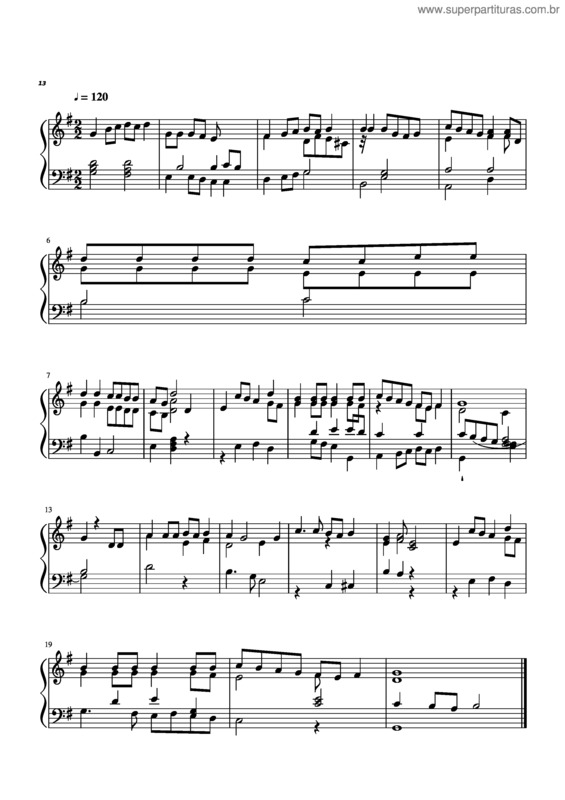 Partitura da música Santo v.63