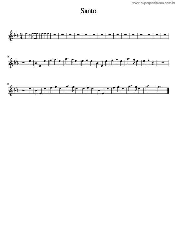 Partitura da música Santo v.78