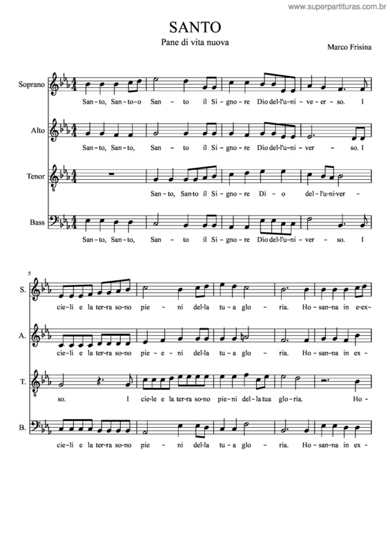 Partitura da música Santo v.85