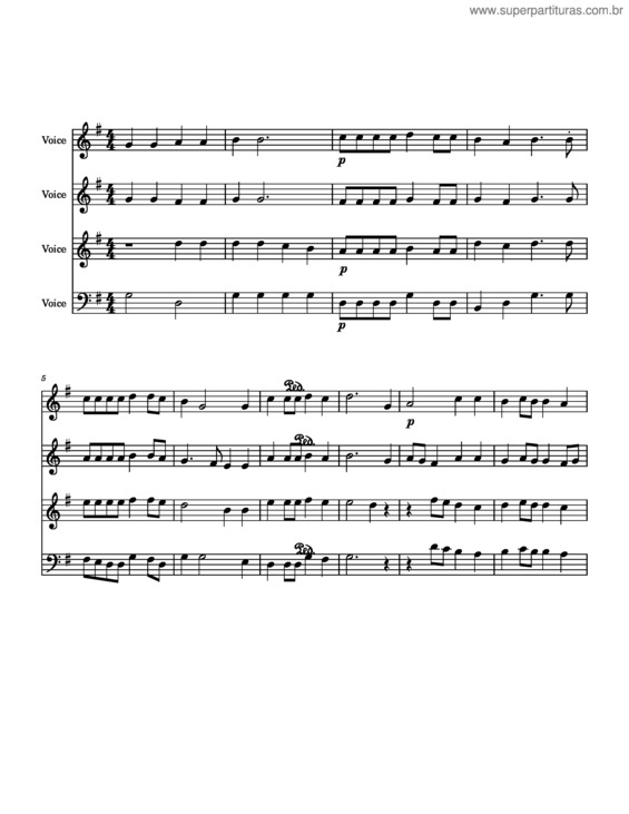 Partitura da música Santo v.97