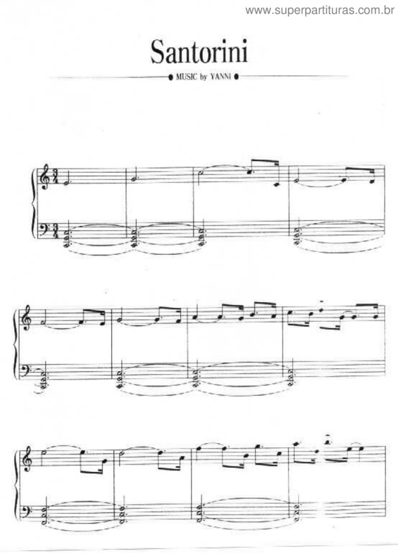 Partitura da música Santorini