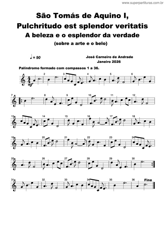 Partitura da música São Tomás De Aquino I, Pulchritudo Est Splendor Veritatis