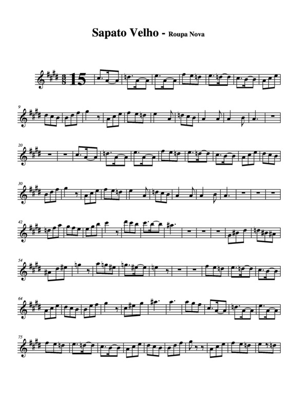 Partitura da música Sapato Velho v.7