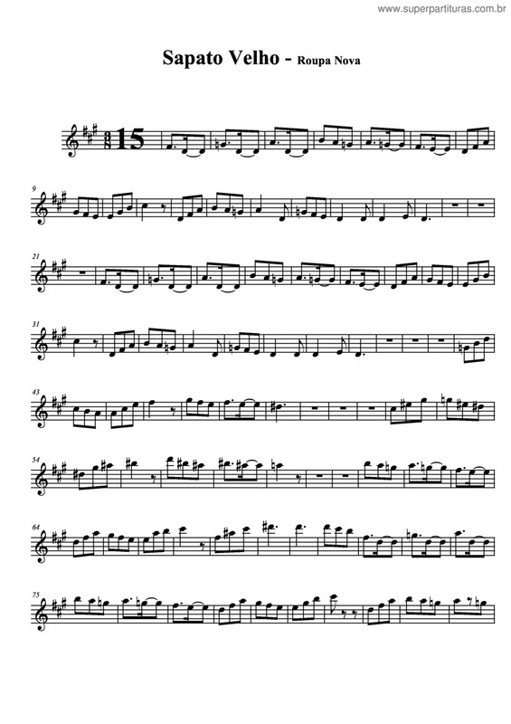 Partitura da música Sapato Velho v.9