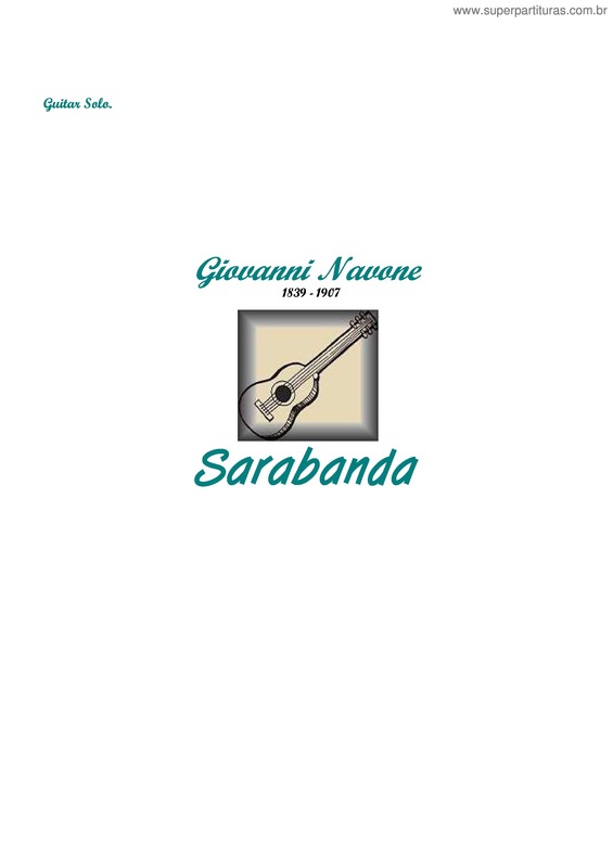Partitura da música Sarabanda v.3