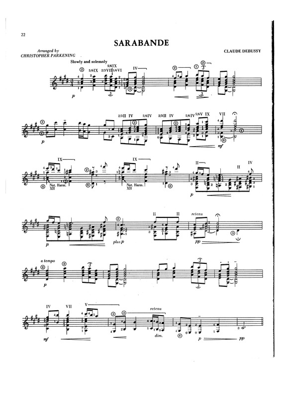 Partitura da música Sarabande v.2