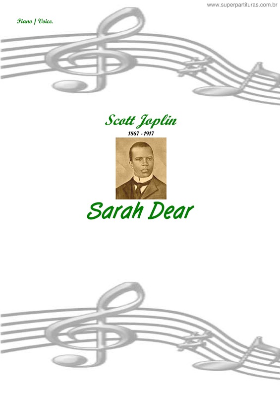 Partitura da música Sarah Dear