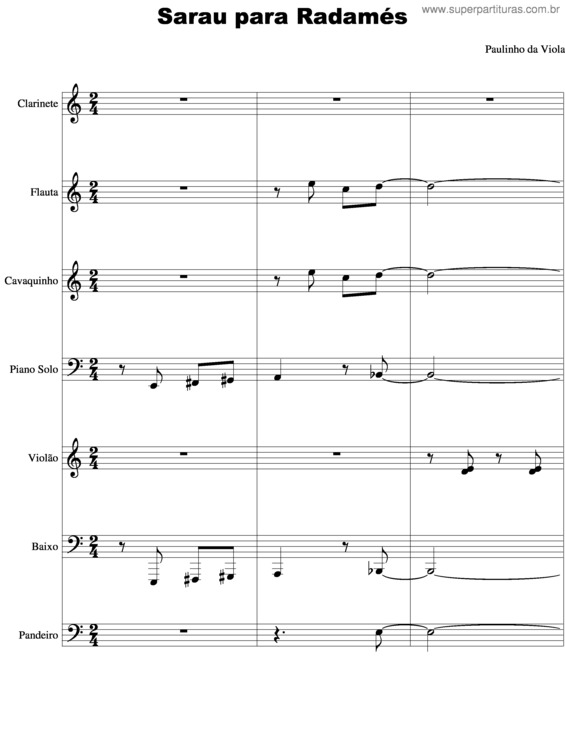 Partitura da música Sarau Para Radamés v.4