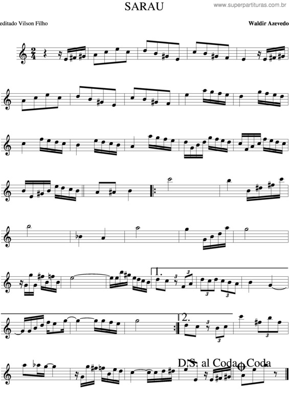 Partitura da música Sarau v.3