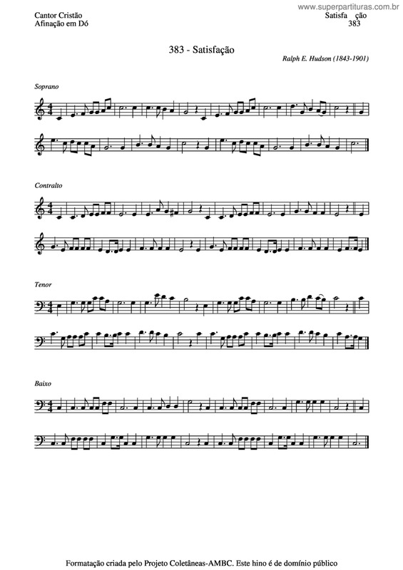 Partitura da música Satisfação v.4