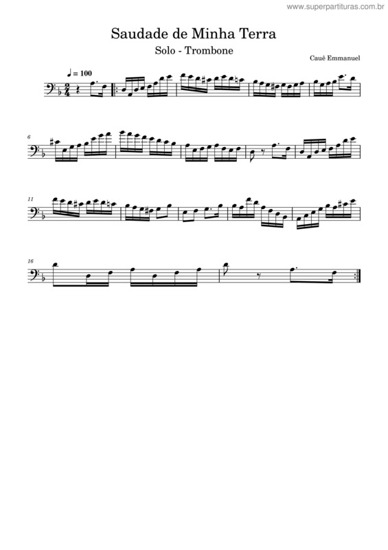 Partitura da música Saudade De Minha Terra v.15