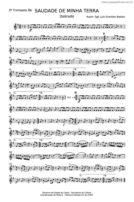 Partitura da música Saudade De Minha Terra v.17