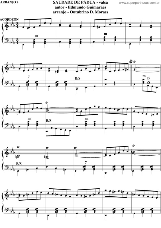 Partitura da música Saudade De Pádua v.4