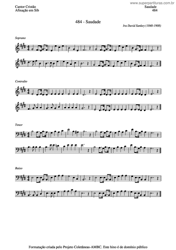 Partitura da música Saudade v.10